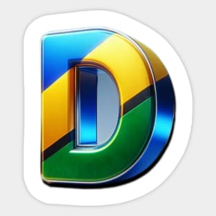 Letter d for dar es salaam with Tanzania flag Sticker